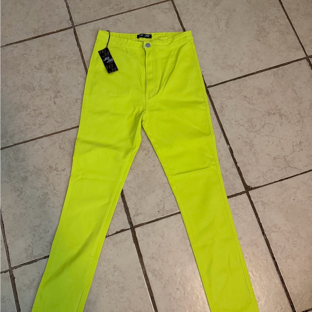 Neon Yellow Skinny Pants